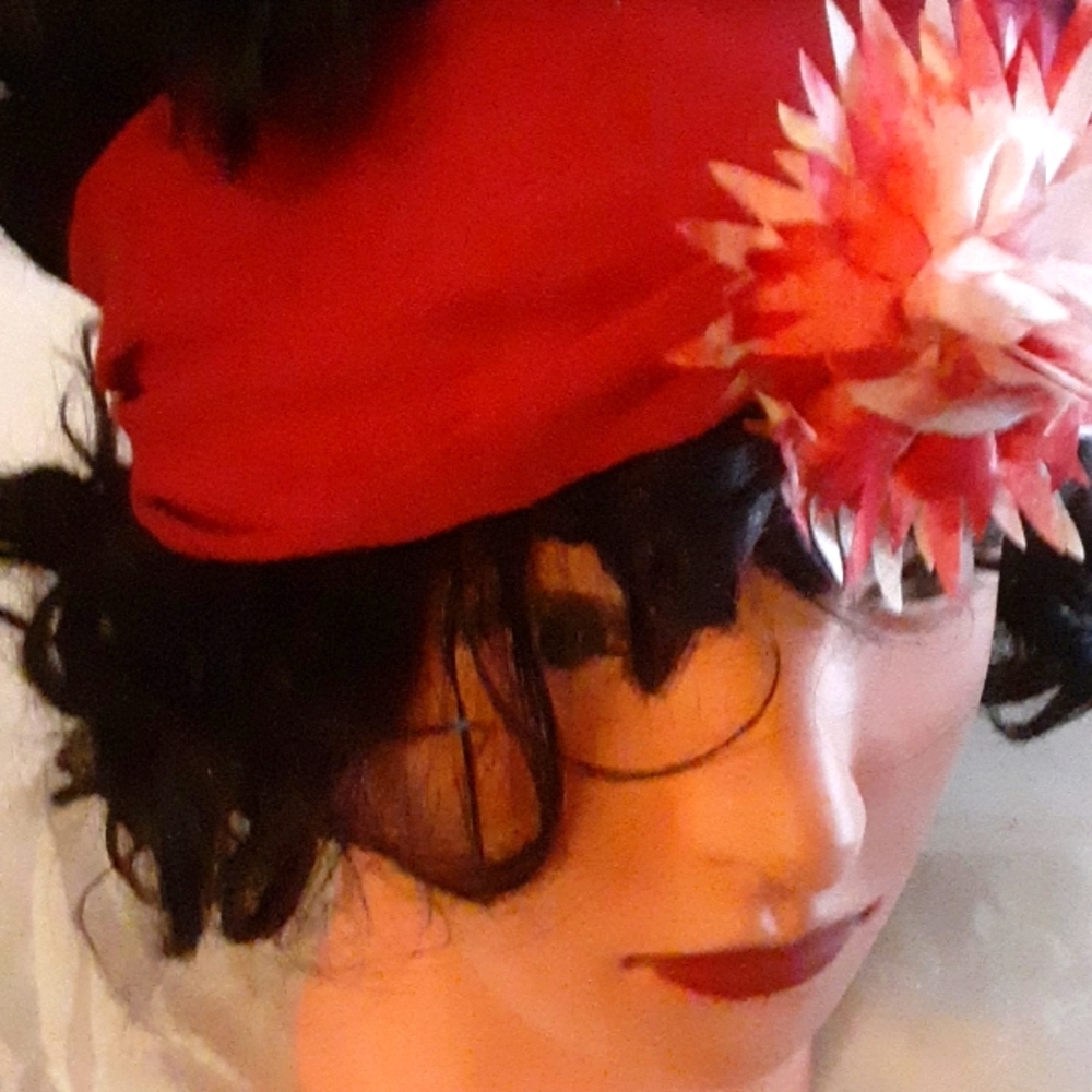 Headwrap. Fushia/red. NEW